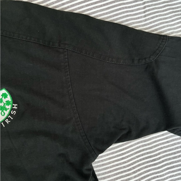 Vintage Kooga London Irish Rugby Union shirt short sleeve black/ beige men's M - Picture 6 of 14
